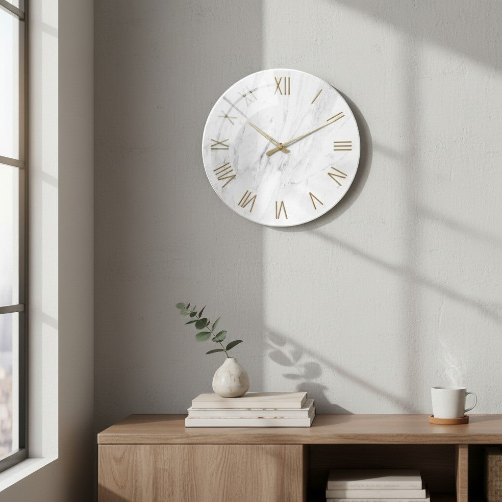 Horloge murale blanche moderne