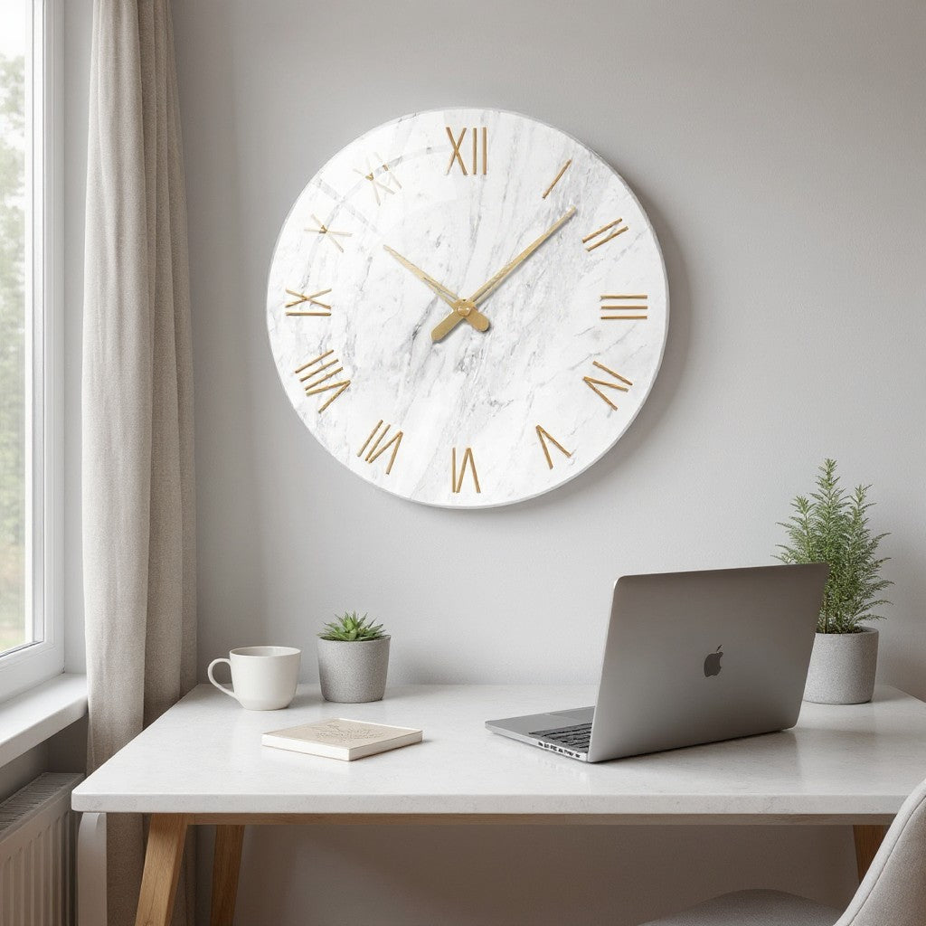 Horloge murale blanche moderne