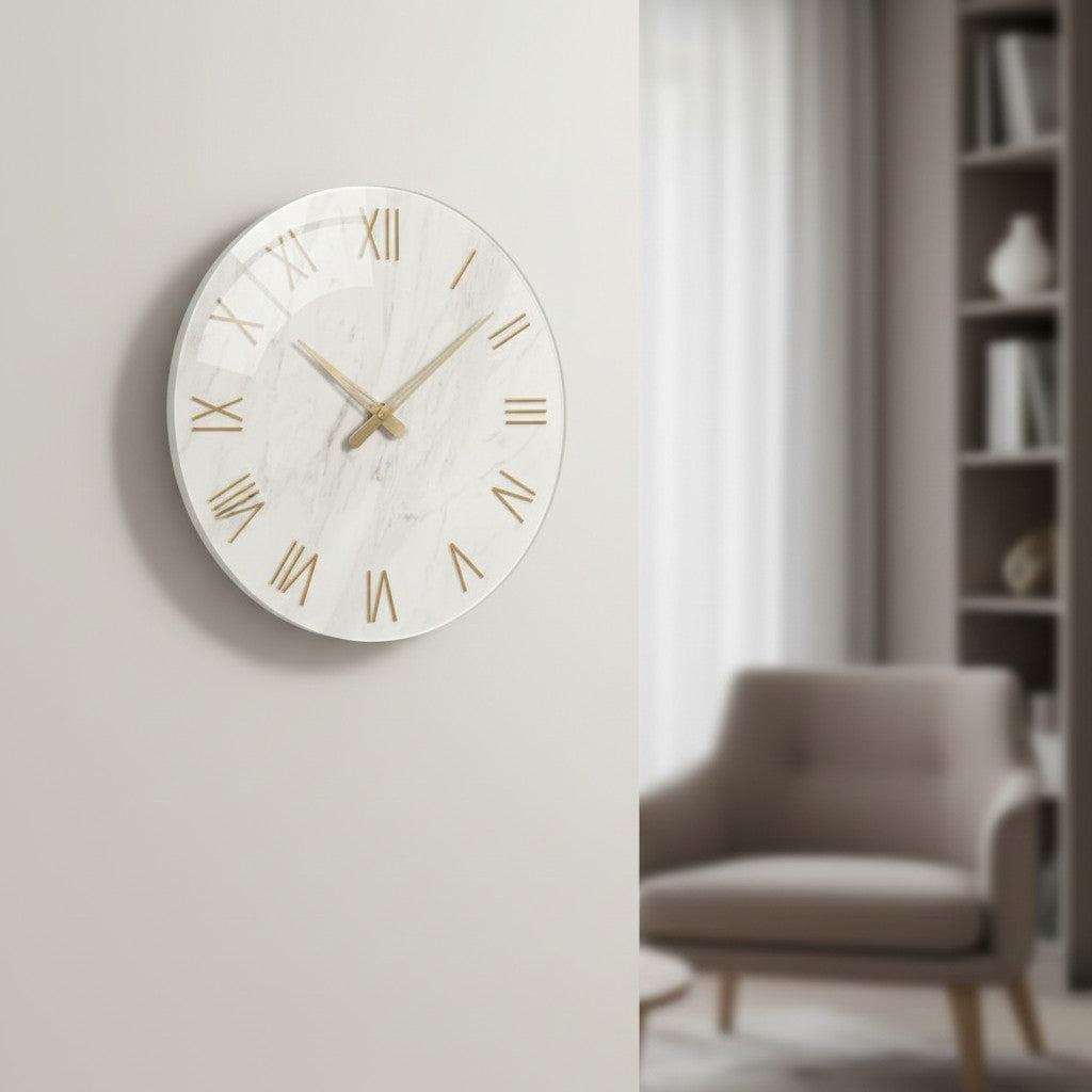 Horloge murale blanche moderne