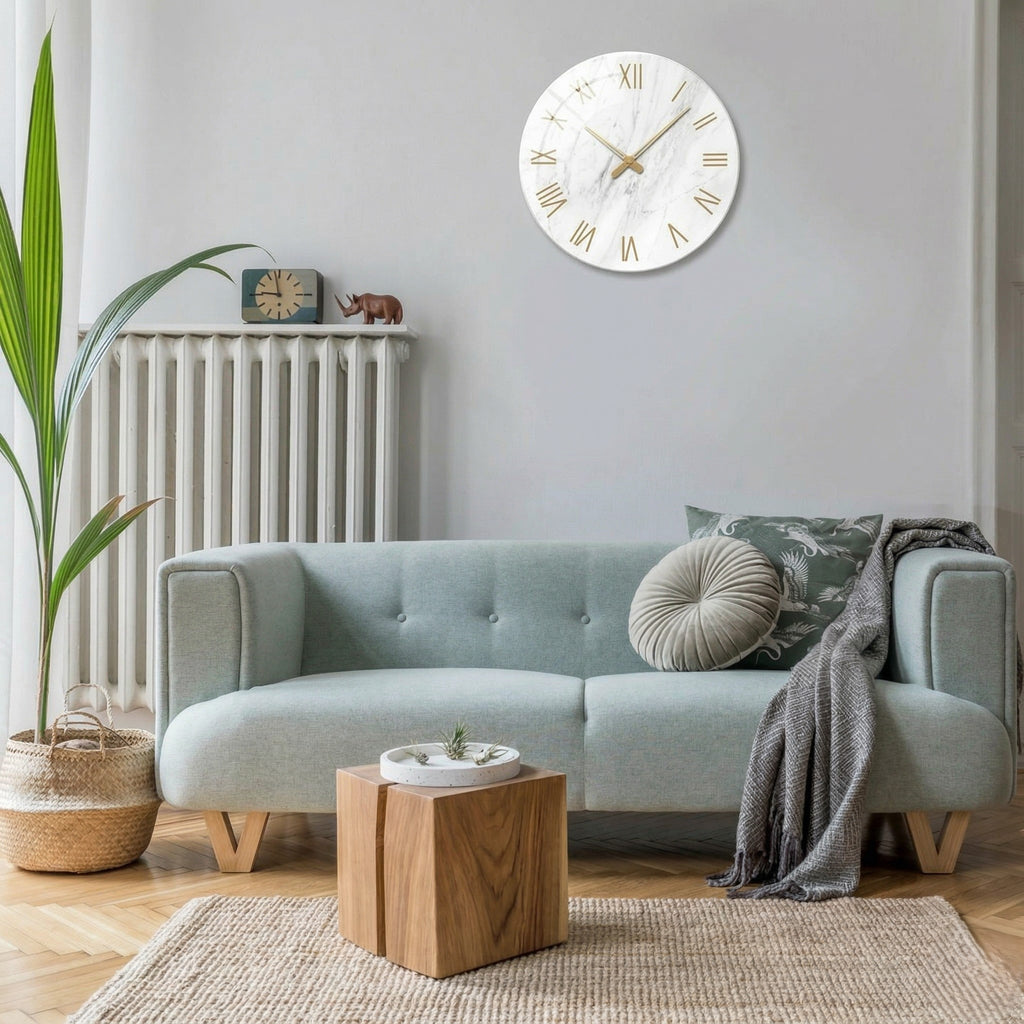 Horloge murale blanche moderne