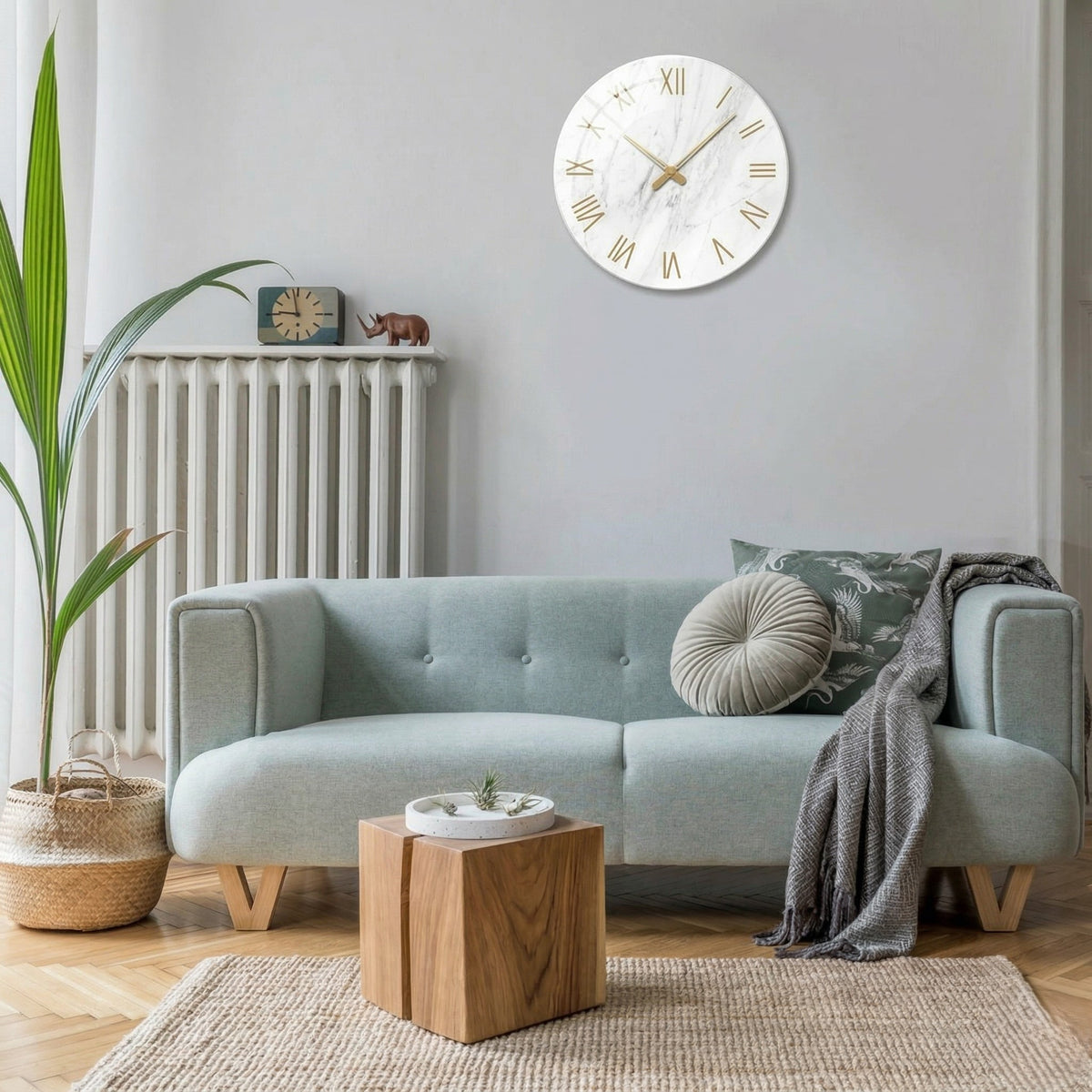Horloge murale blanche moderne