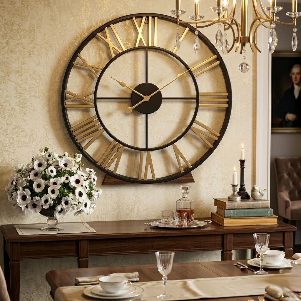 Horloge murale chiffre romain 60 cm