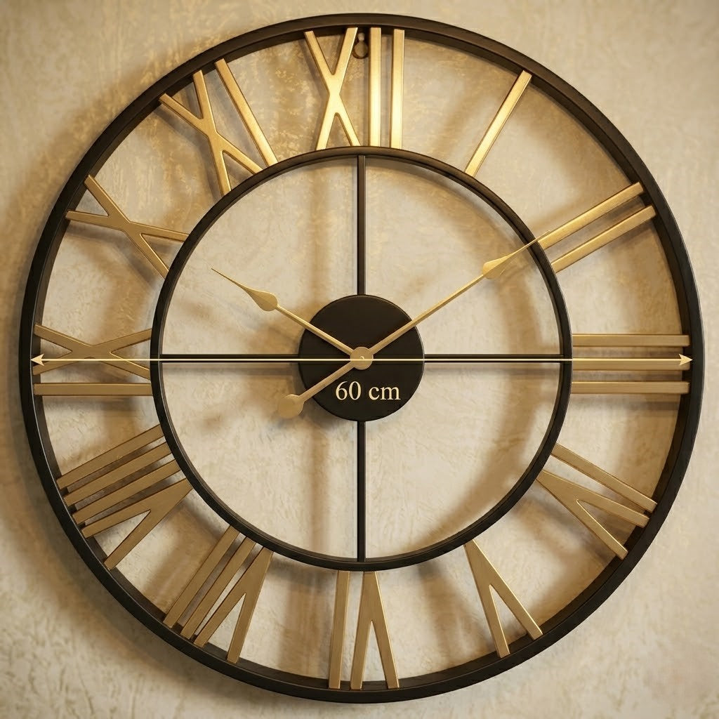 Horloge murale chiffre romain 60 cm