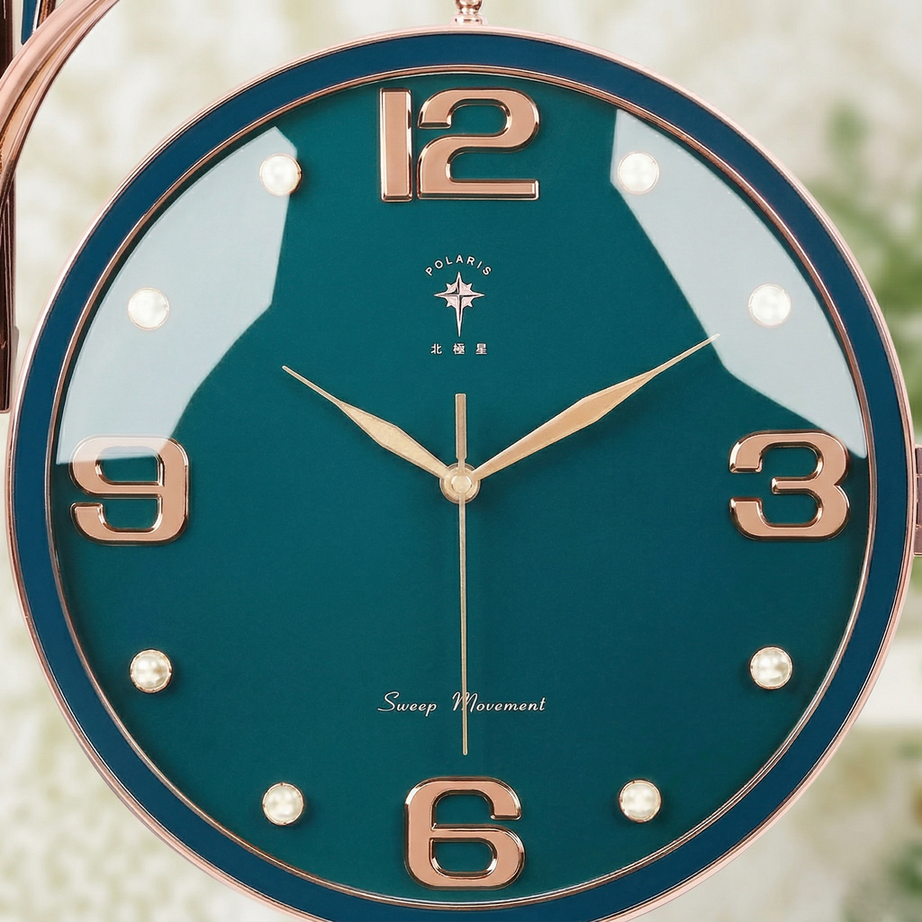 Horloge murale double face moderne
