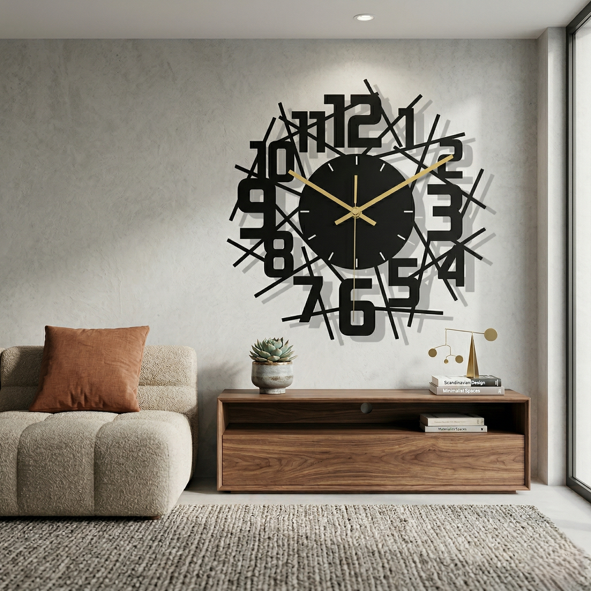 Horloge murale en métal