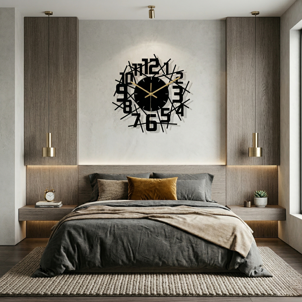 Horloge murale en métal