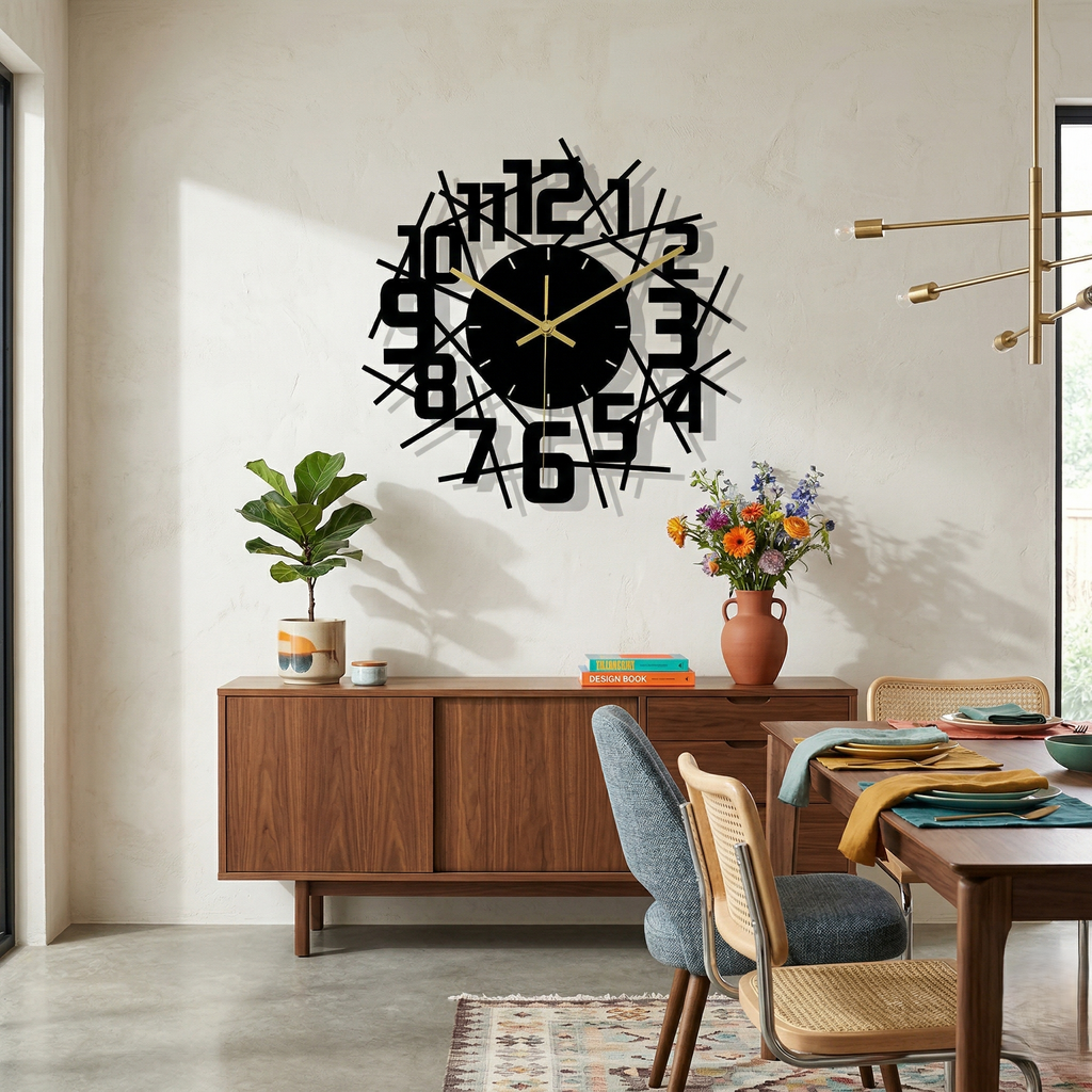 Horloge murale en métal