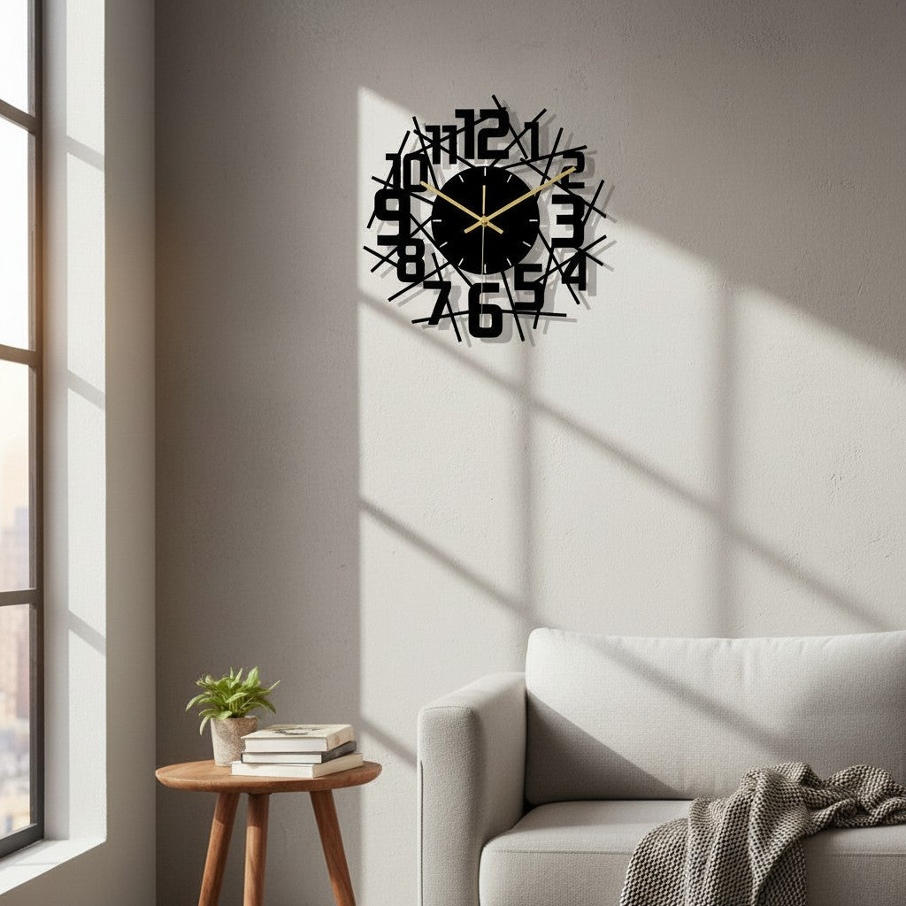 Horloge murale en métal