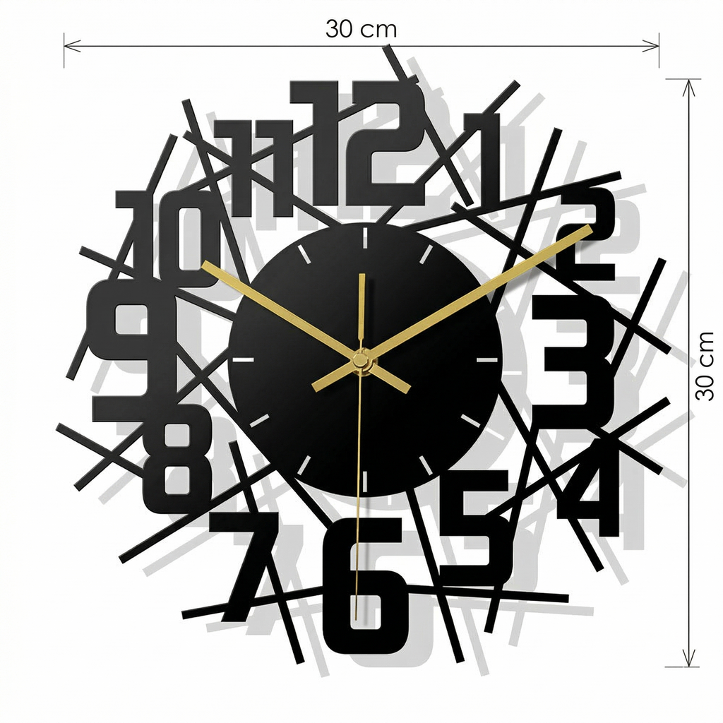 Horloge murale en métal