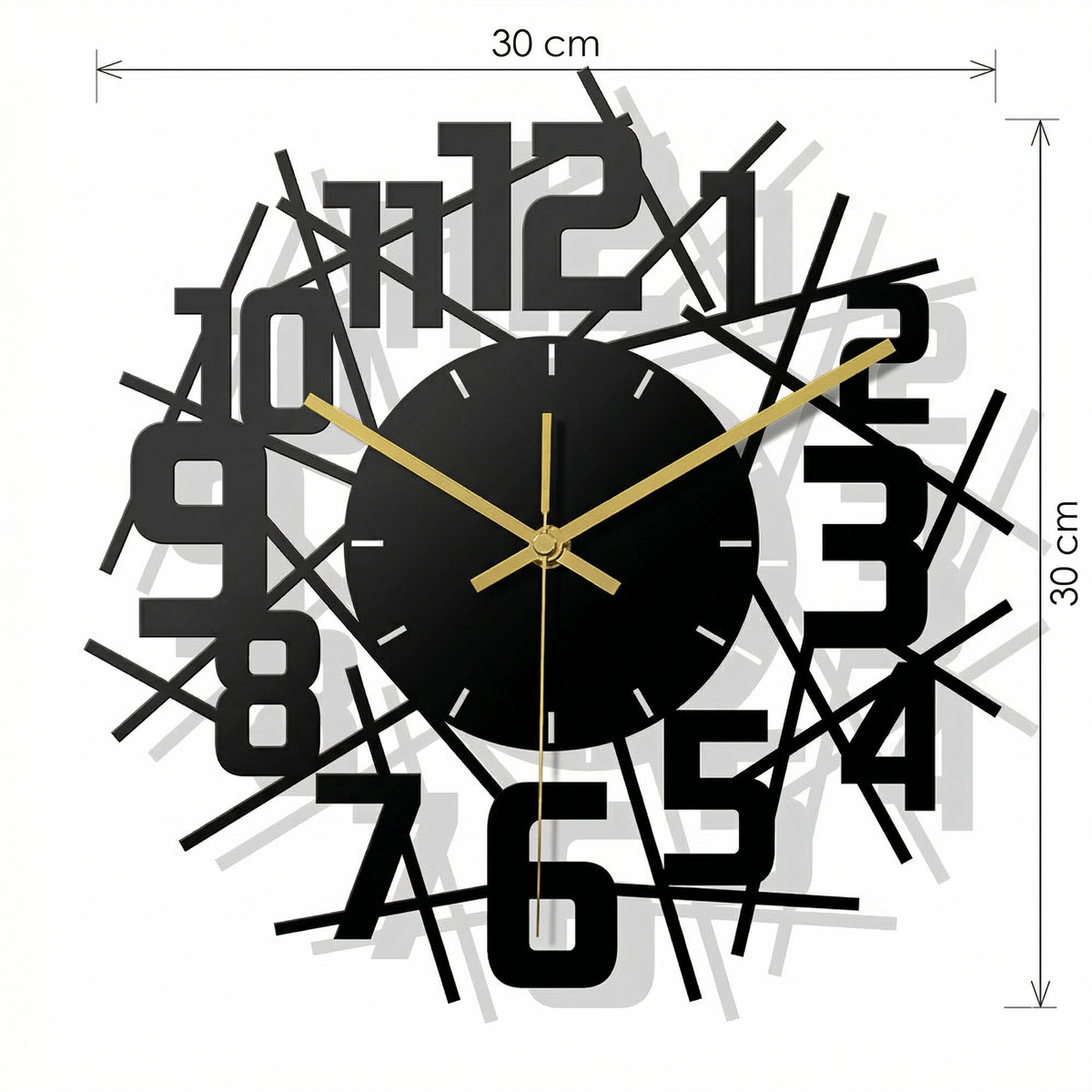 Horloge murale en métal