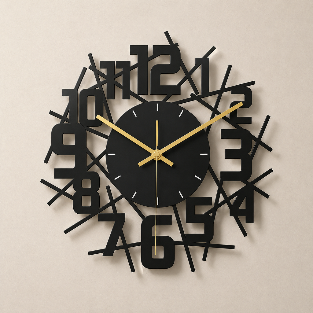 Horloge murale en métal