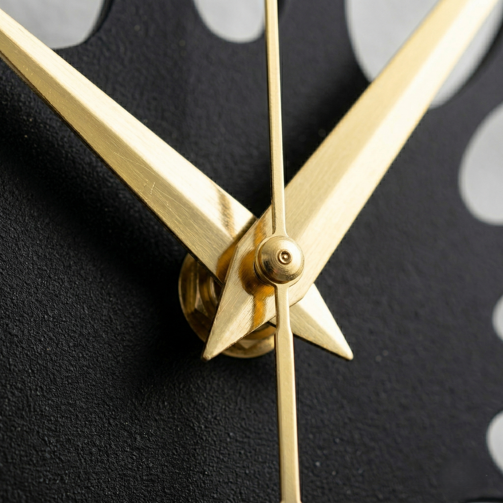 Horloge murale métal noir