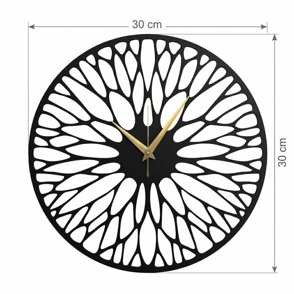 Horloge murale métal noir