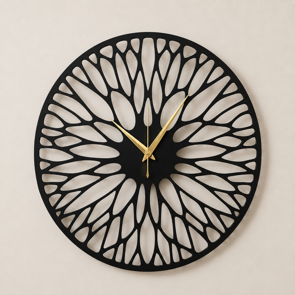 Horloge murale métal noir