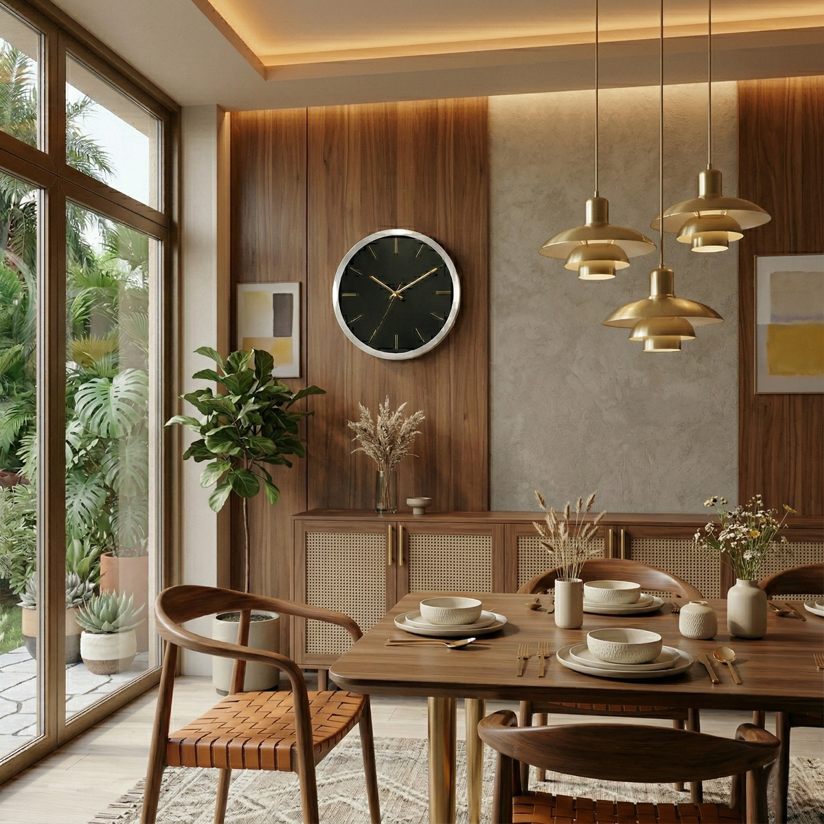 Horloge murale minimaliste en métal diamètre 30 cm