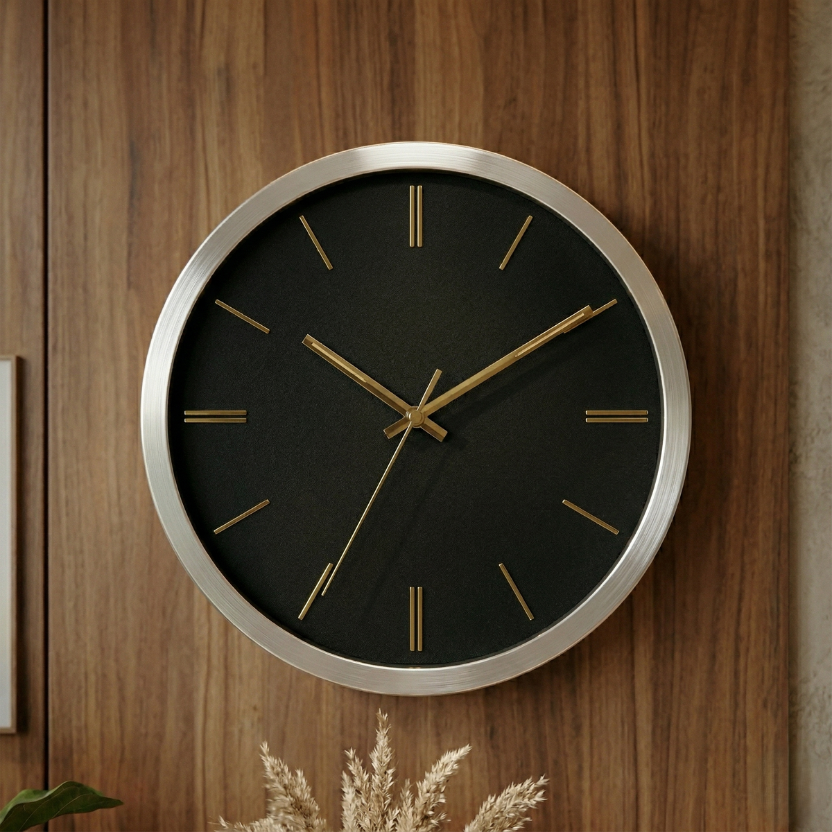 Horloge murale minimaliste en métal diamètre 30 cm