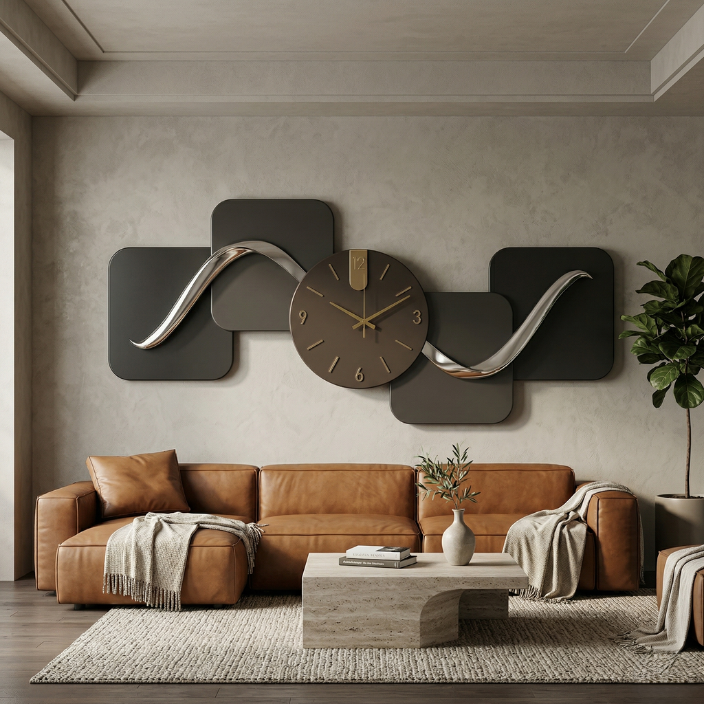 Horloge murale moderne rectangulaire
