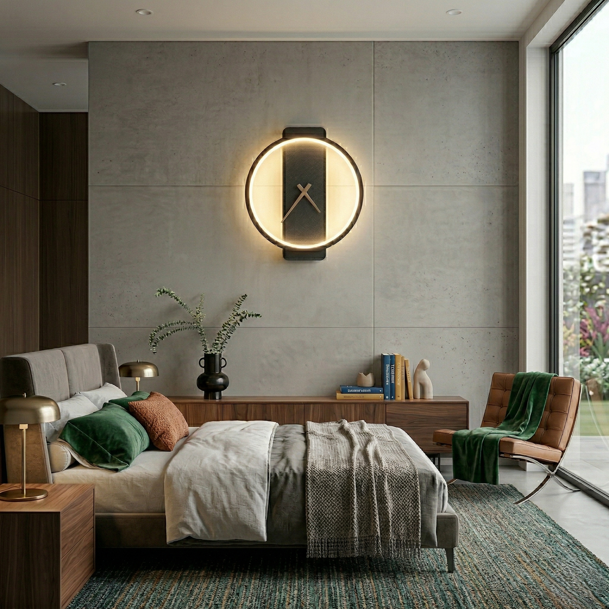 Horloge murale noire moderne