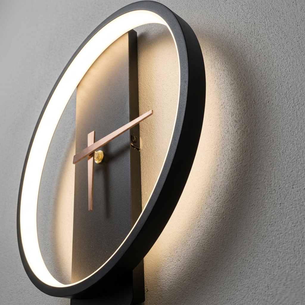 Horloge murale noire moderne