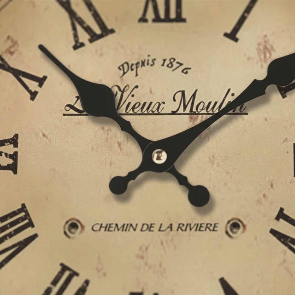 Horloge murale vintage bois