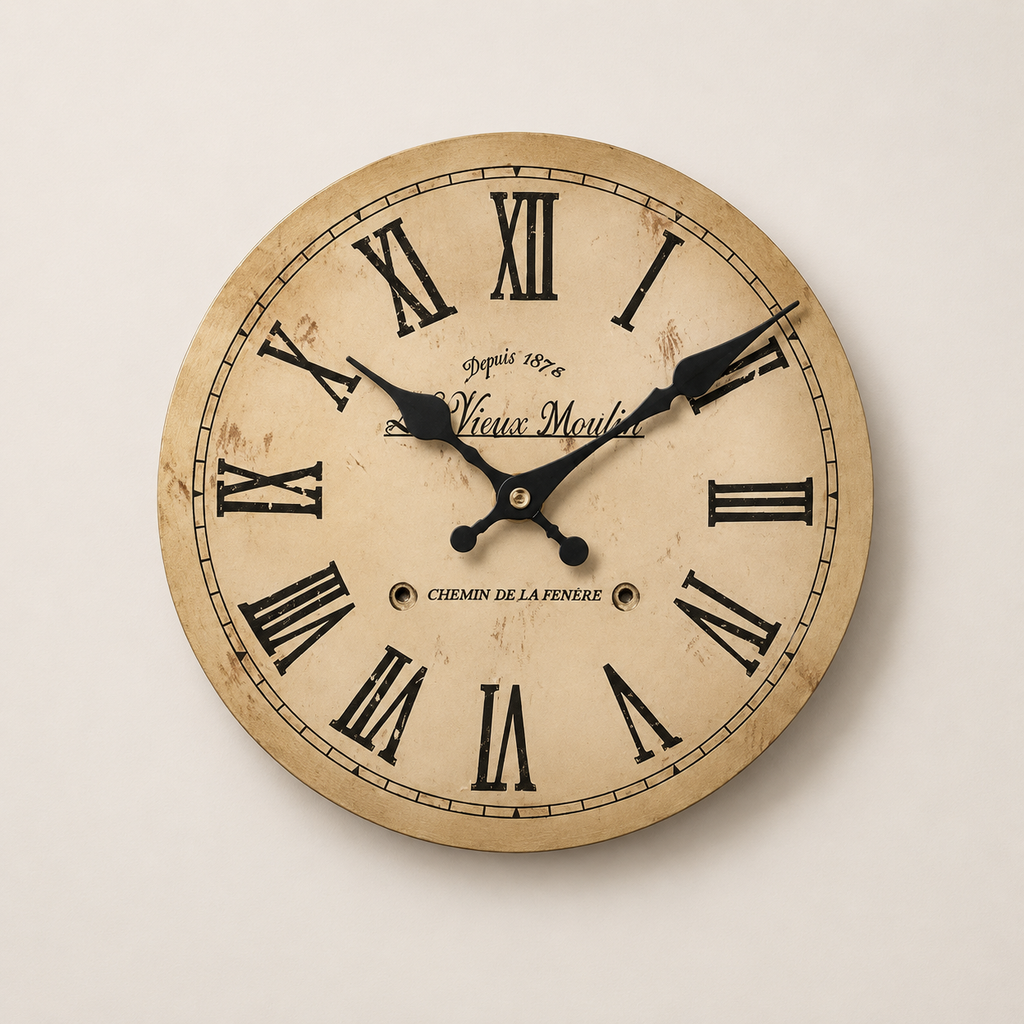 Horloge murale vintage bois