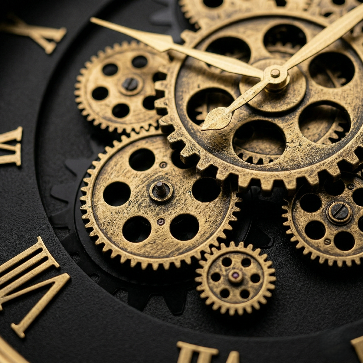 Horloge squelette moderne