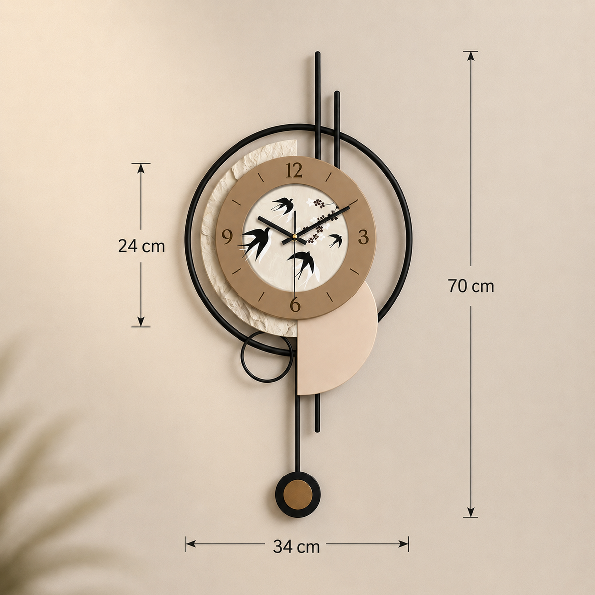 Horloge 70 cm scandinave design