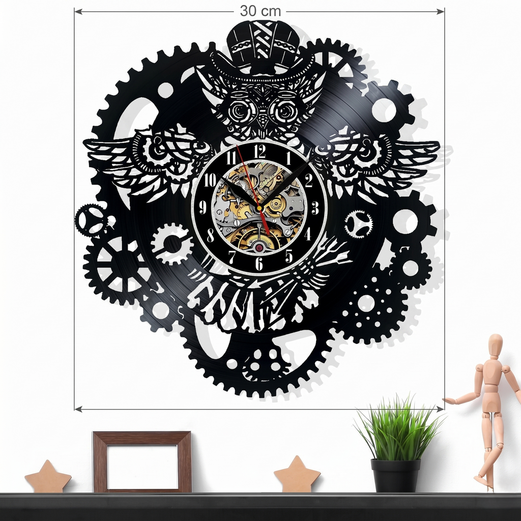 Horloge avec des yeux steampunk