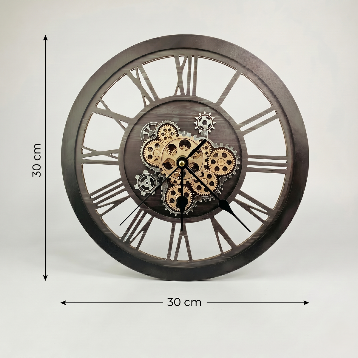Horloge bois steampunk