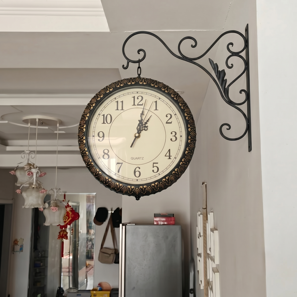 Horloge double face ancienne