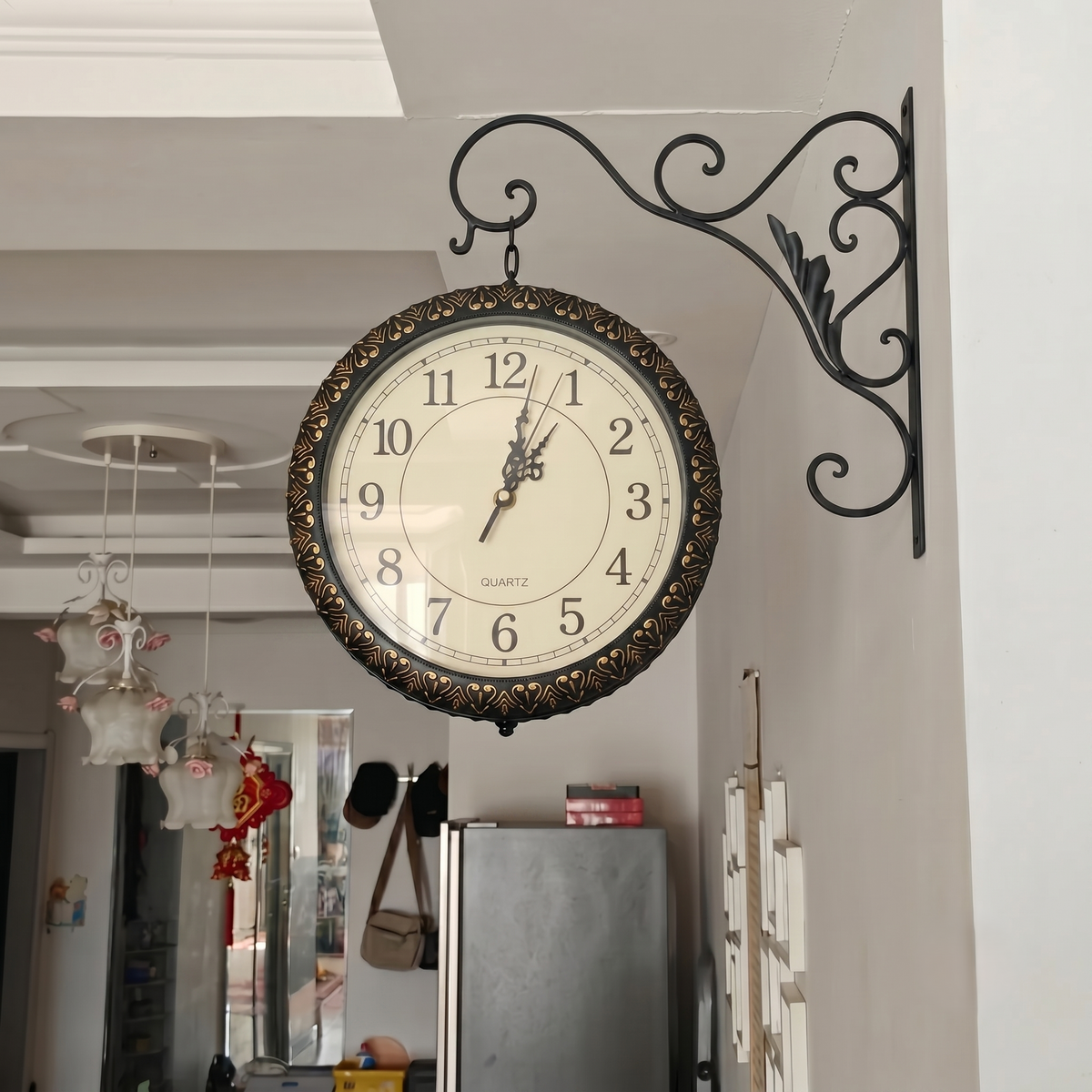 Horloge double face ancienne