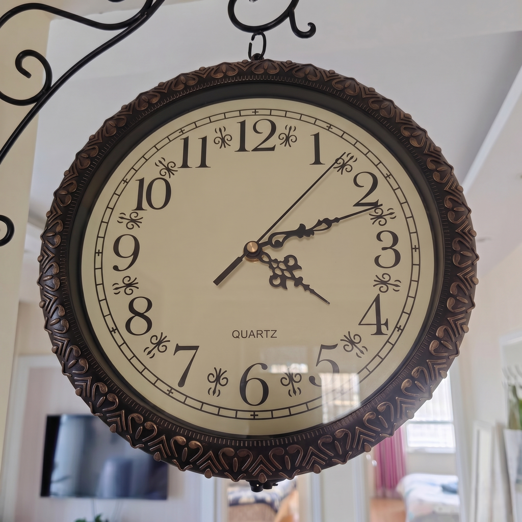 Horloge double face ancienne