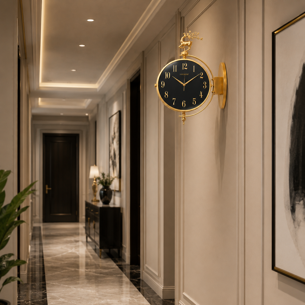 Horloge double face design