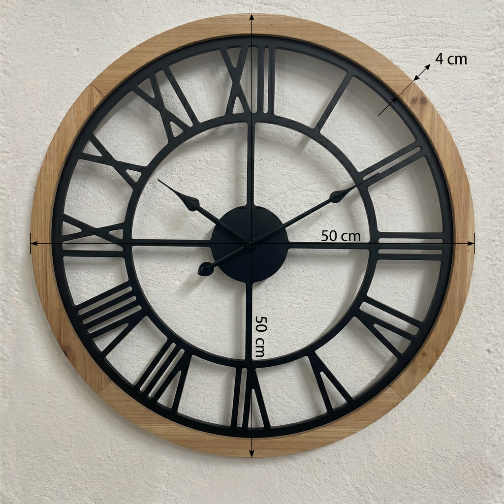 Horloge industrielle scandinave