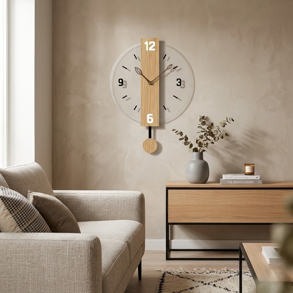 Horloge minimaliste bois