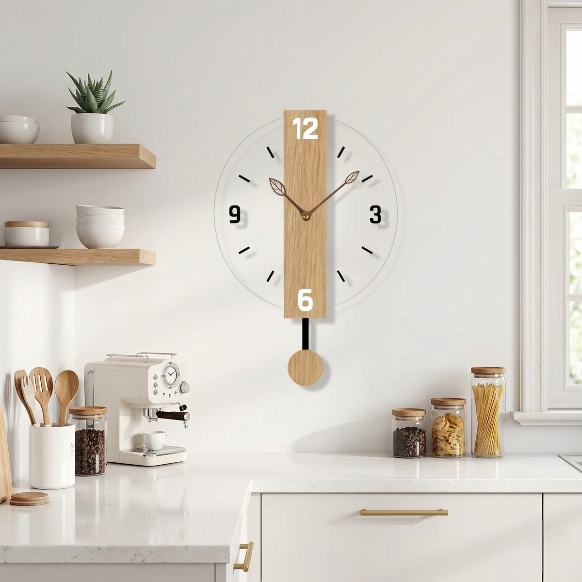 Horloge minimaliste bois