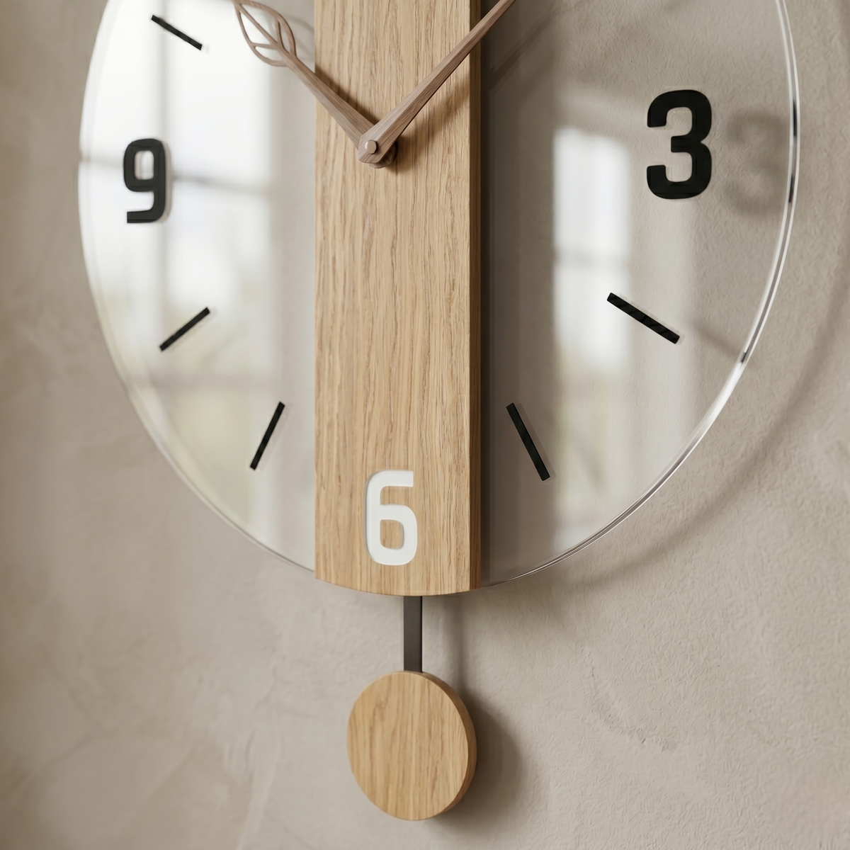 Horloge minimaliste bois