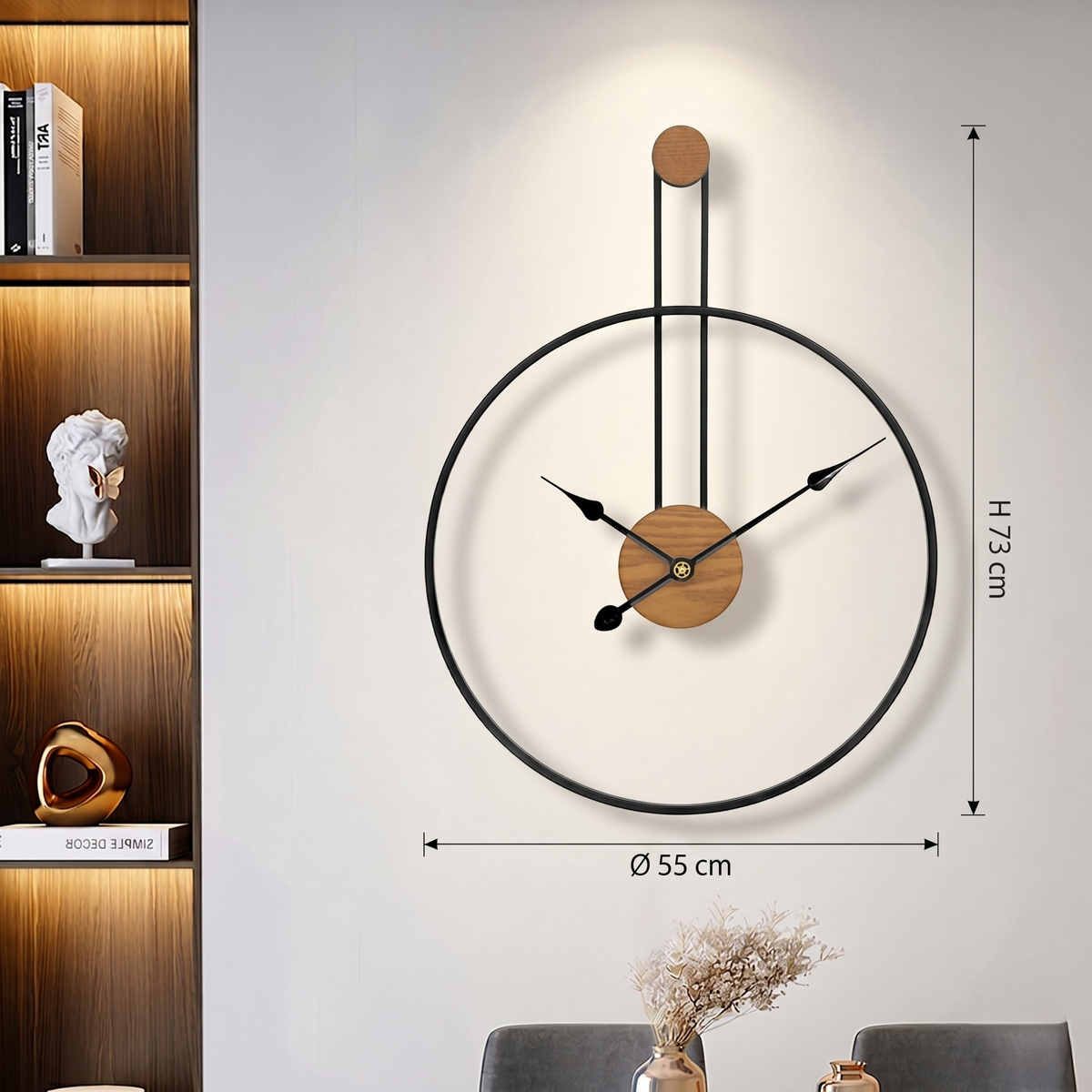 Horloge minimaliste géante