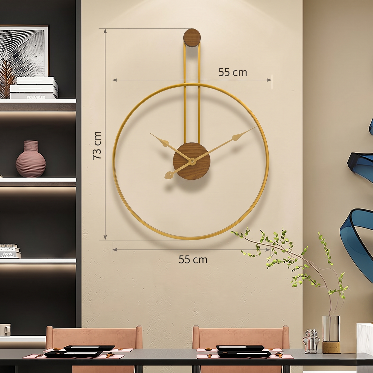 Horloge minimaliste géante