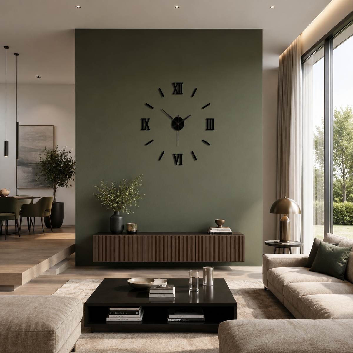 Horloge murale 3d chiffre romain