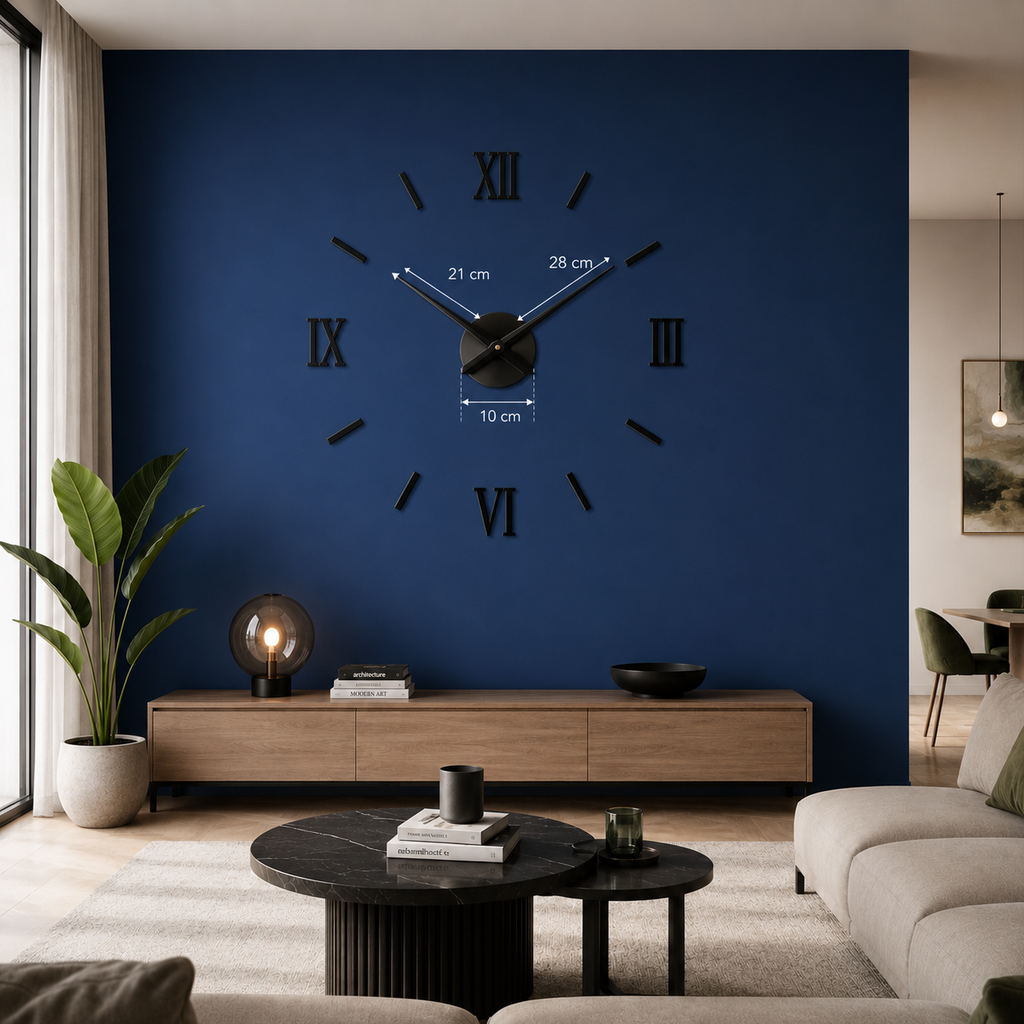 Horloge murale 3d chiffre romain