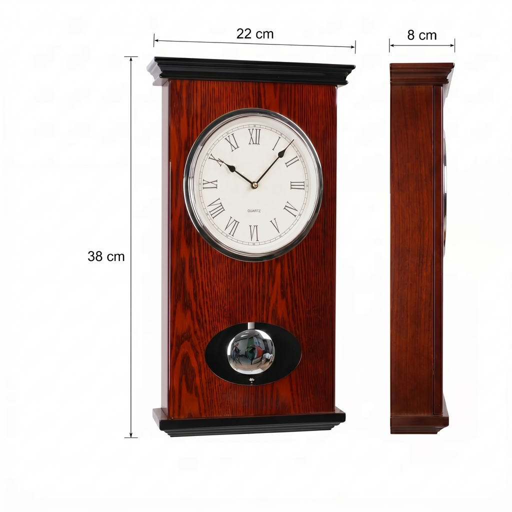 Horloge murale ancienne bois balancier