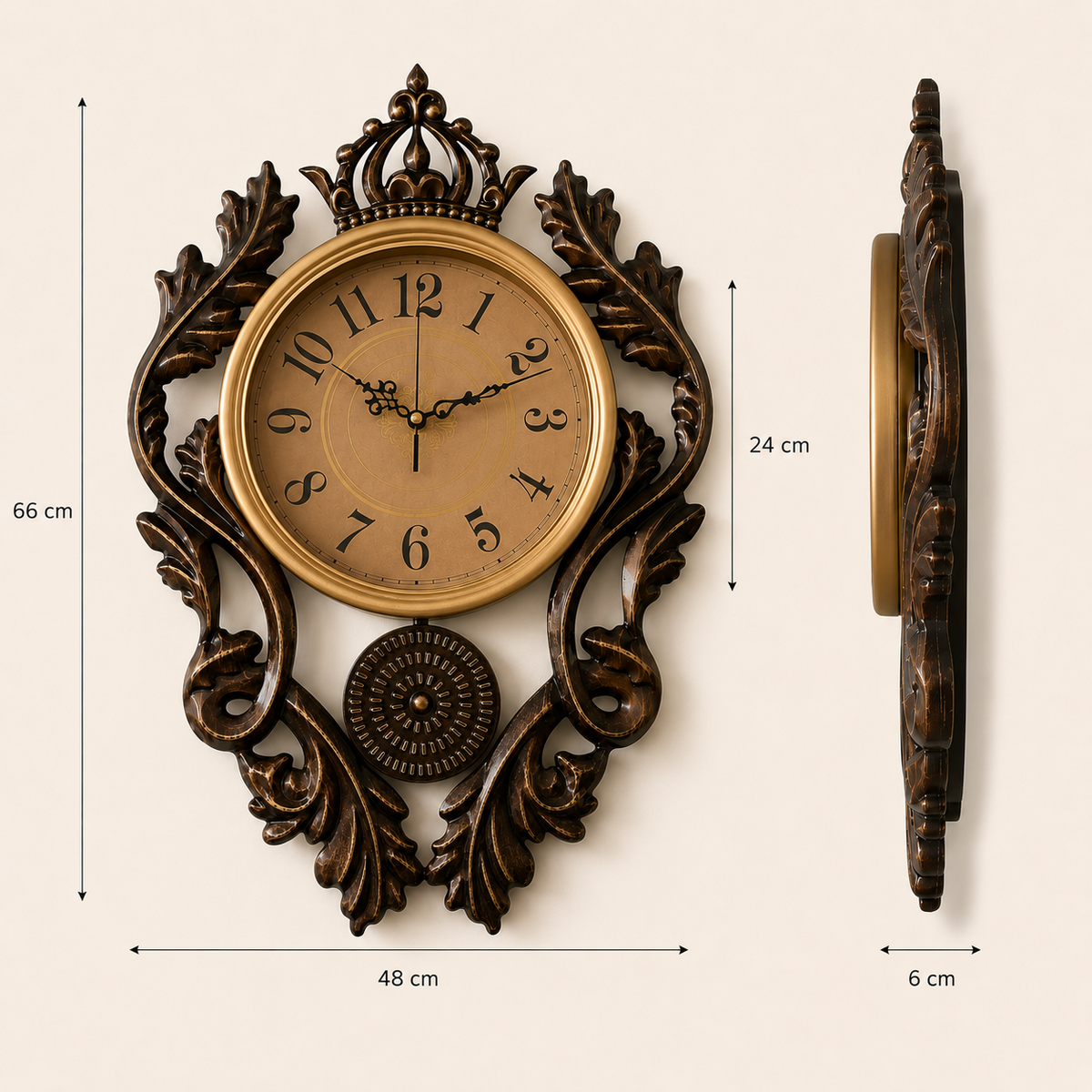 Horloge murale vintage en métal