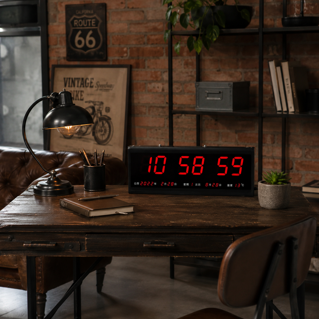 Horloge numérique industrielle