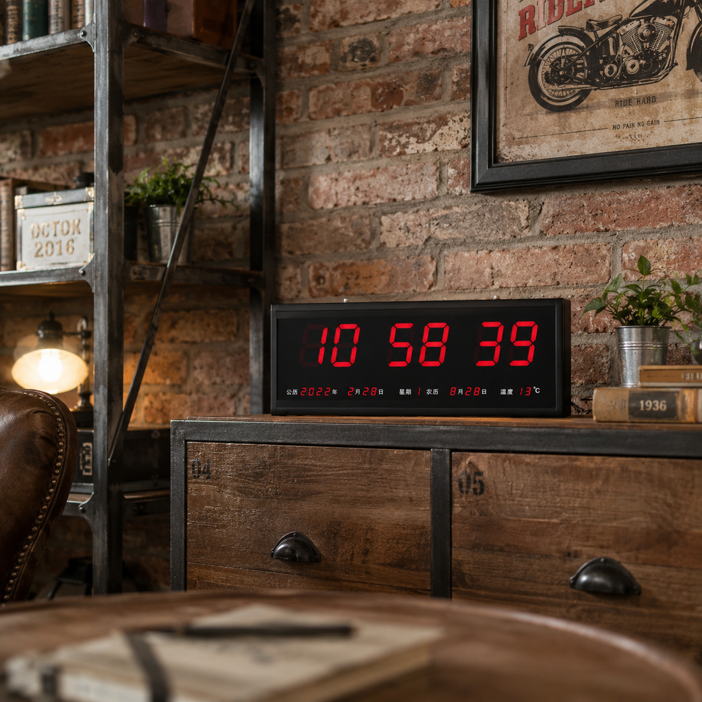 Horloge numérique industrielle