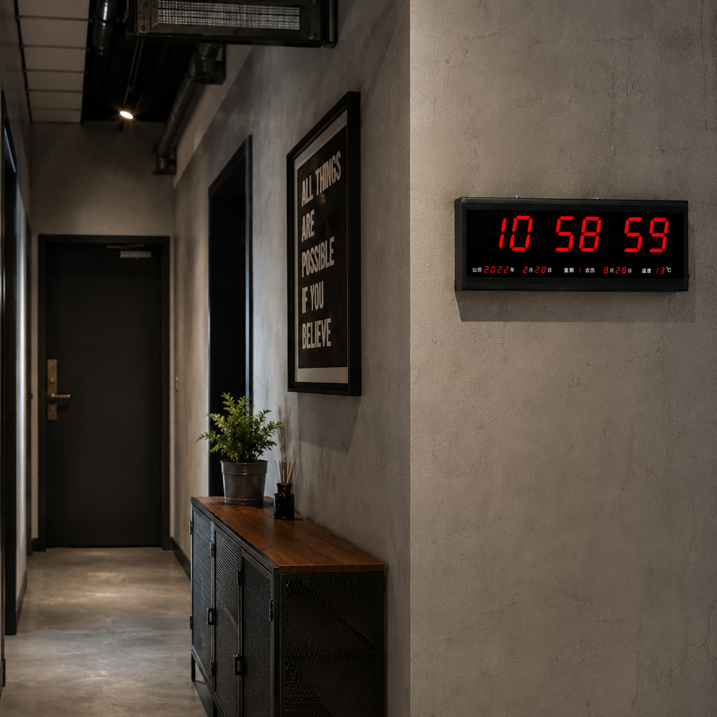 Horloge numérique industrielle
