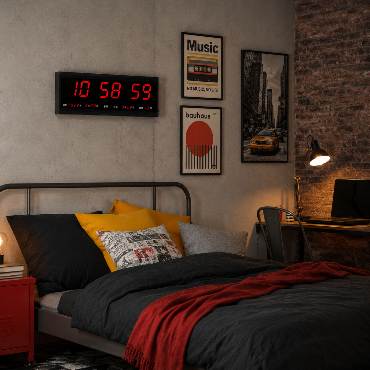 Horloge numérique industrielle
