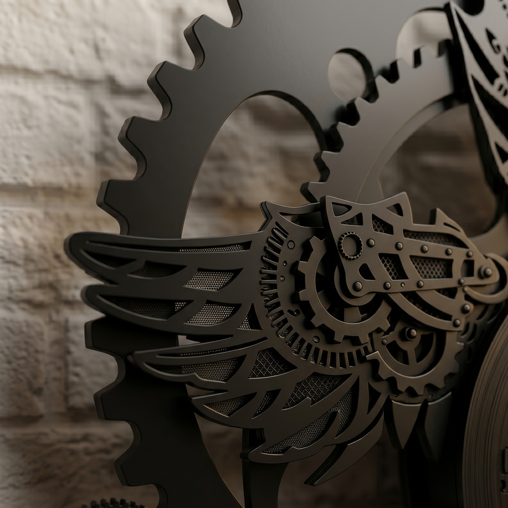 Horloge avec des yeux steampunk