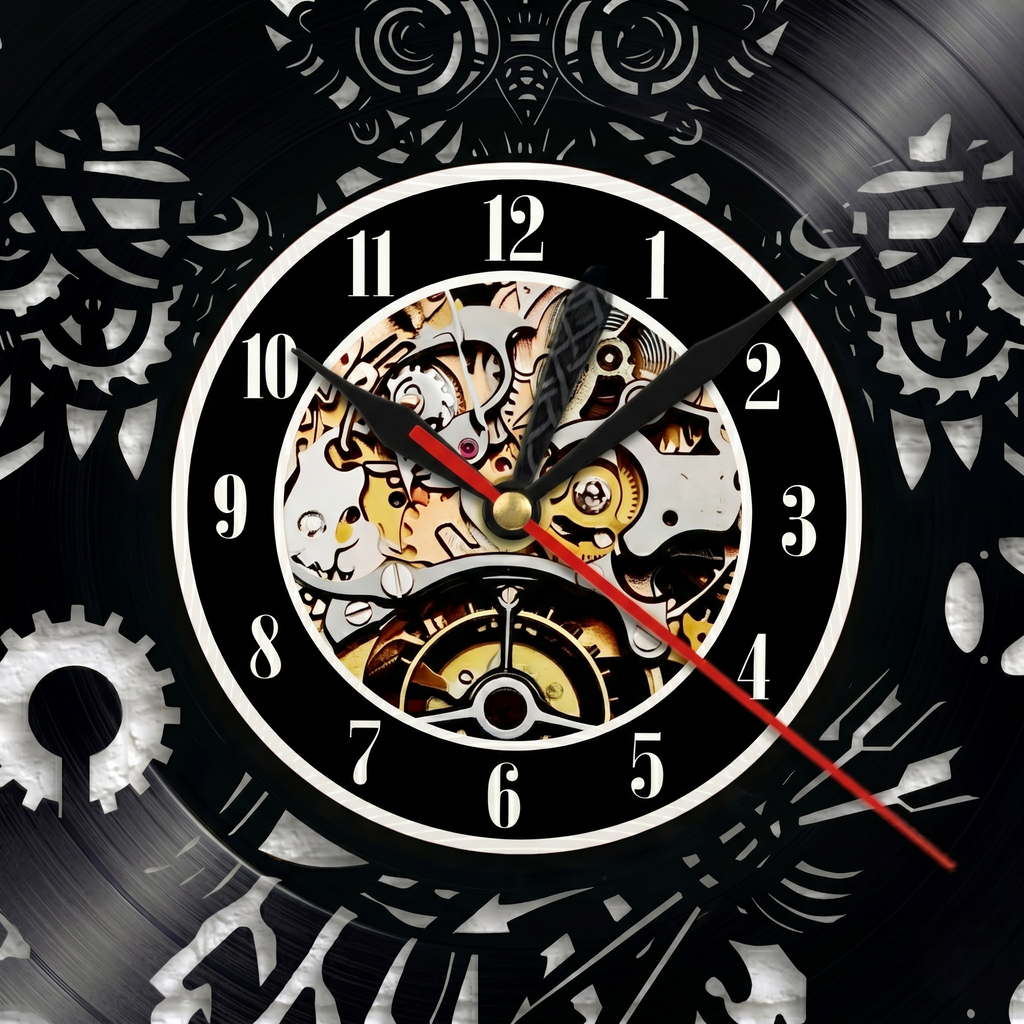 Horloge avec des yeux steampunk