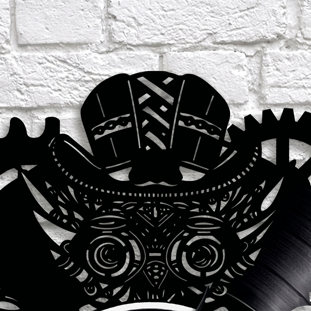 Horloge avec des yeux steampunk
